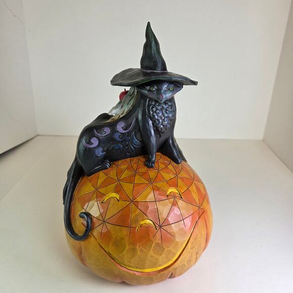 Jim Shore Heartwood Creek "Sweet and Sour" Halloween Figurine 4012605 Witch Cat - Picture 4 of 13